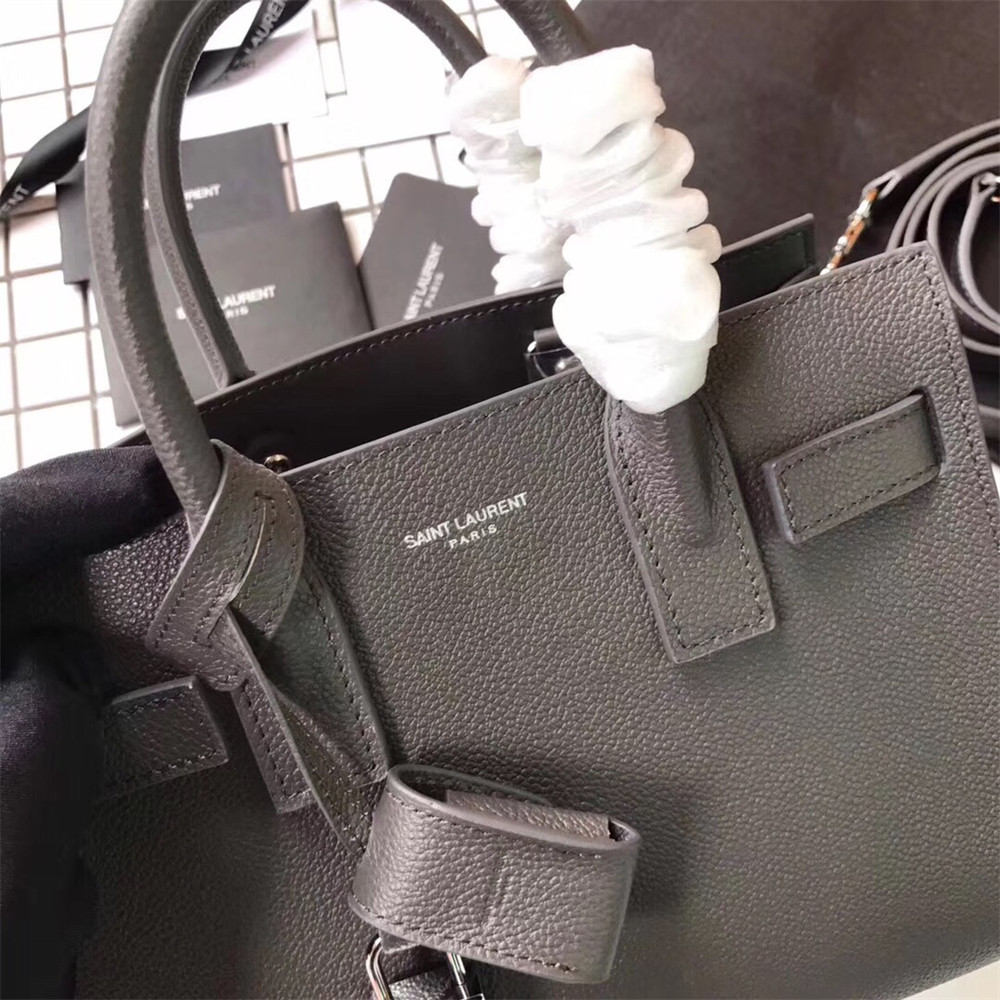 Y51 SAC DE JOUR NANO IN GRAINED LEATHER GREY