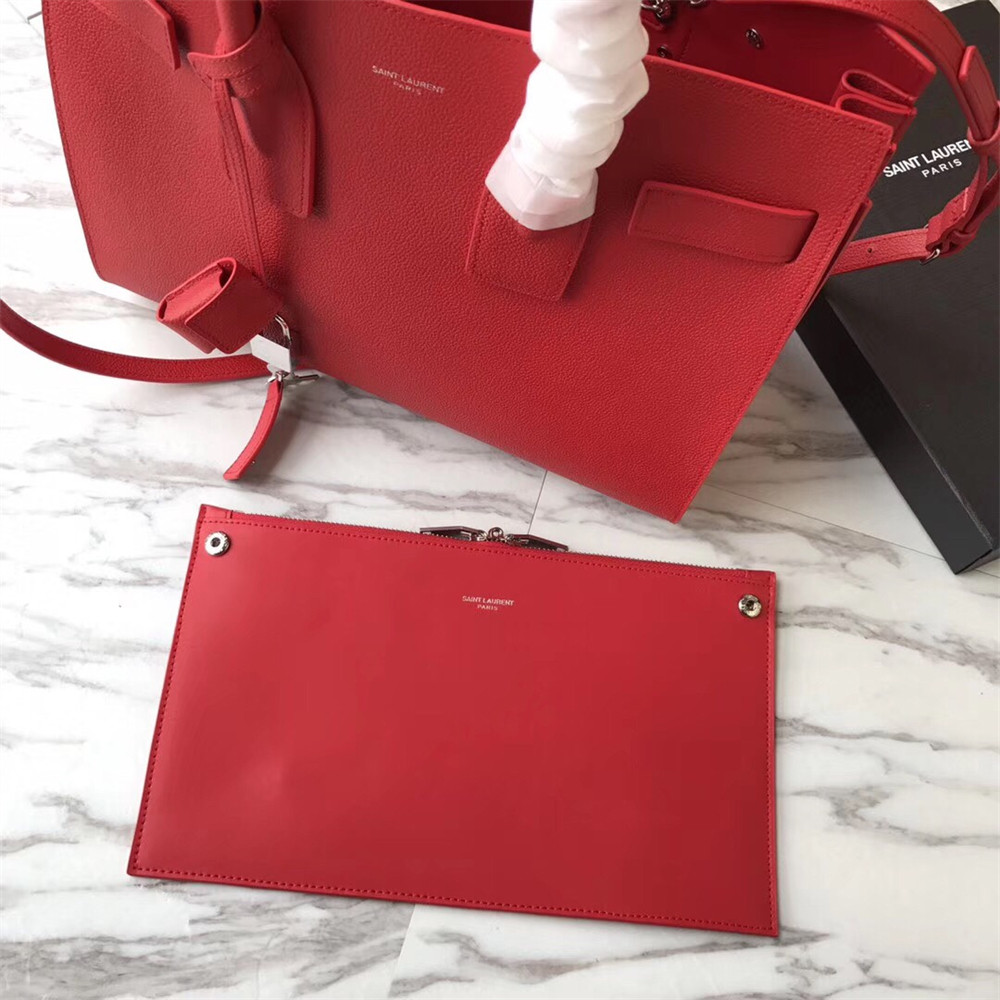 Y51 SAC DE JOUR BABY IN GRAINED LEATHER SHINY RED