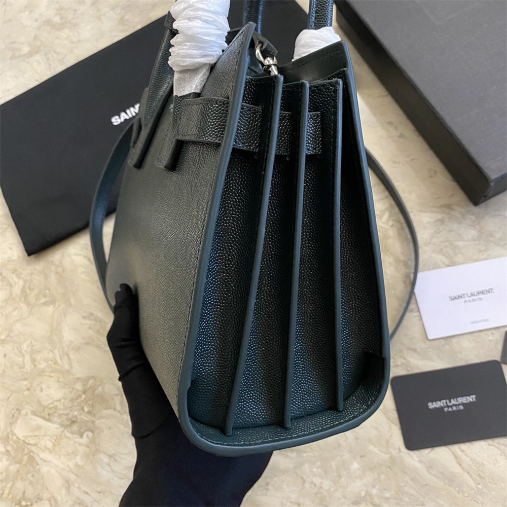 Y51 SAC DE JOUR NANO IN GRAINED LEATHER GREEN