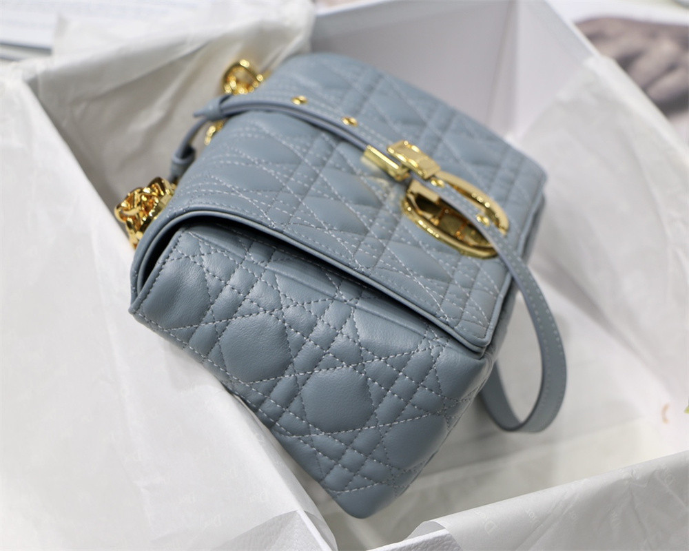 MEDIUM D10r CARO BAG Cloud Blue S*pple Cannage Calfskin 25.5 x 15.5 x 8 cm