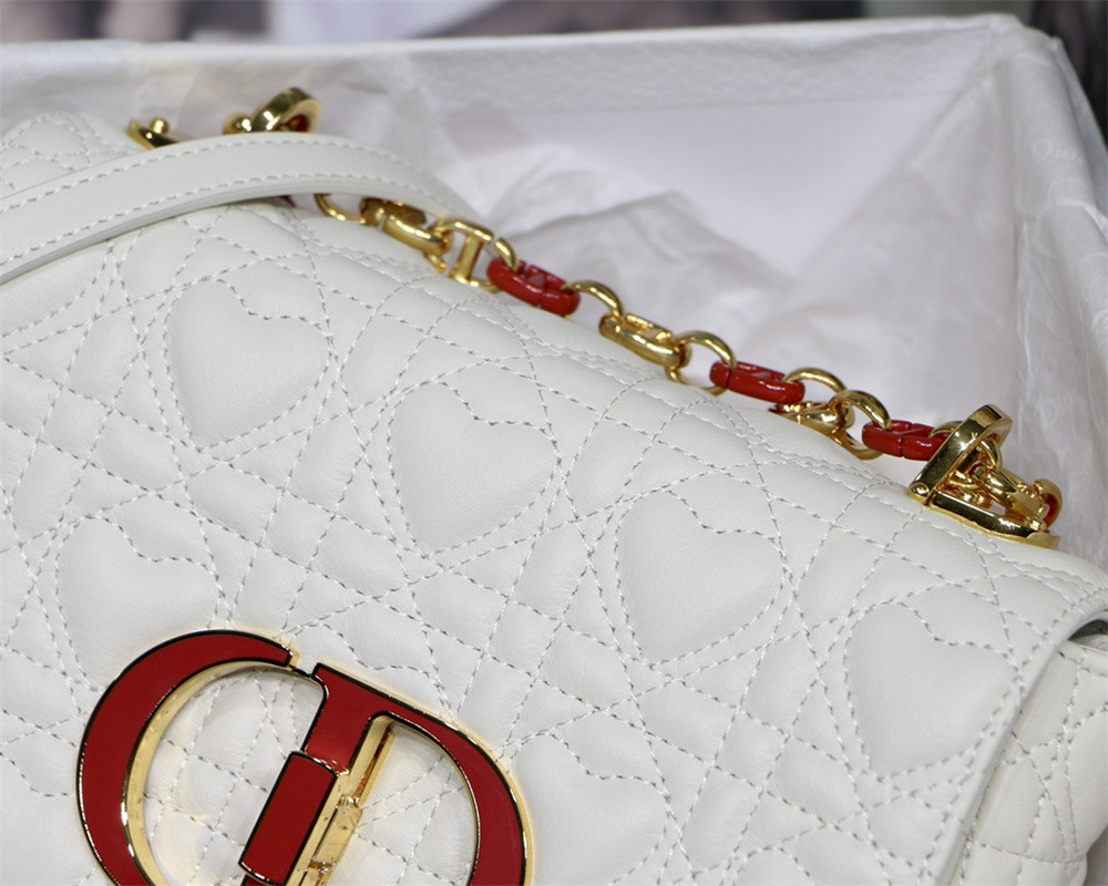 SMALL D10r CARO BAG amour Ivory 20 x 12 x 7 cm