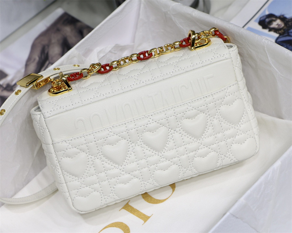 SMALL D10r CARO BAG amour Ivory 20 x 12 x 7 cm
