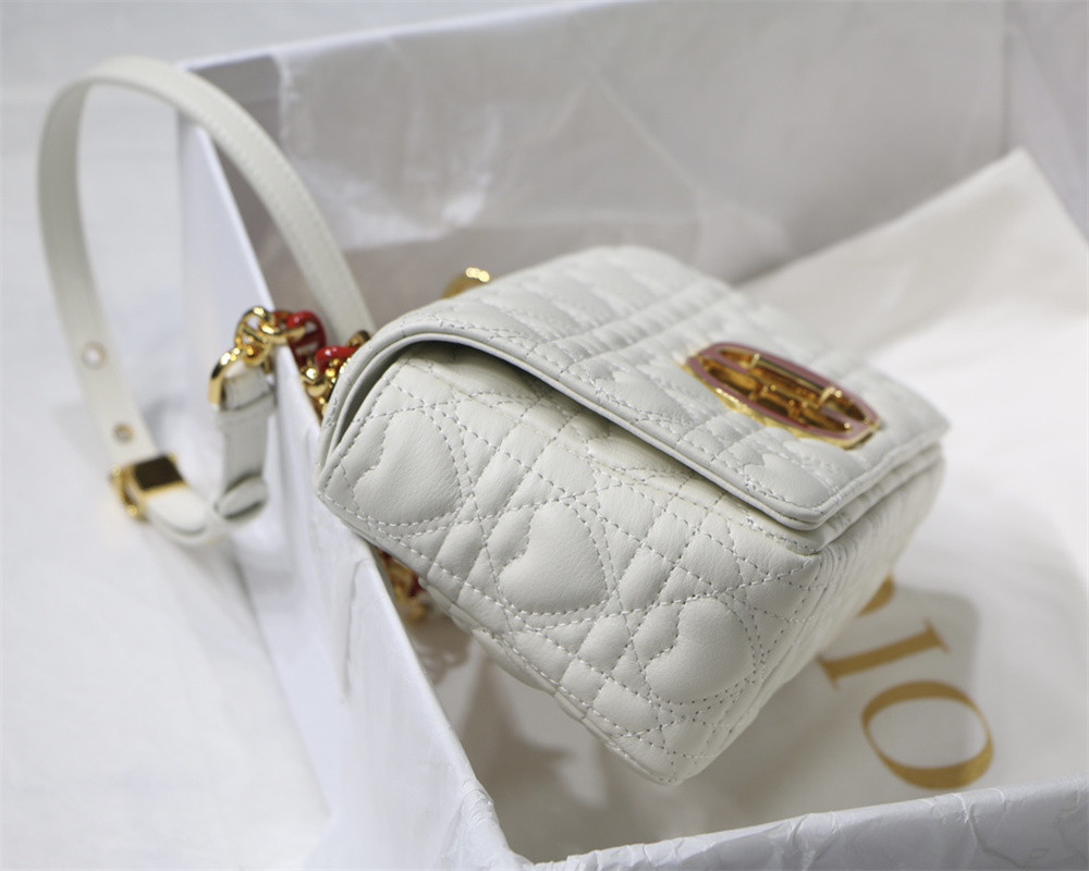 SMALL D10r CARO BAG amour Ivory 20 x 12 x 7 cm