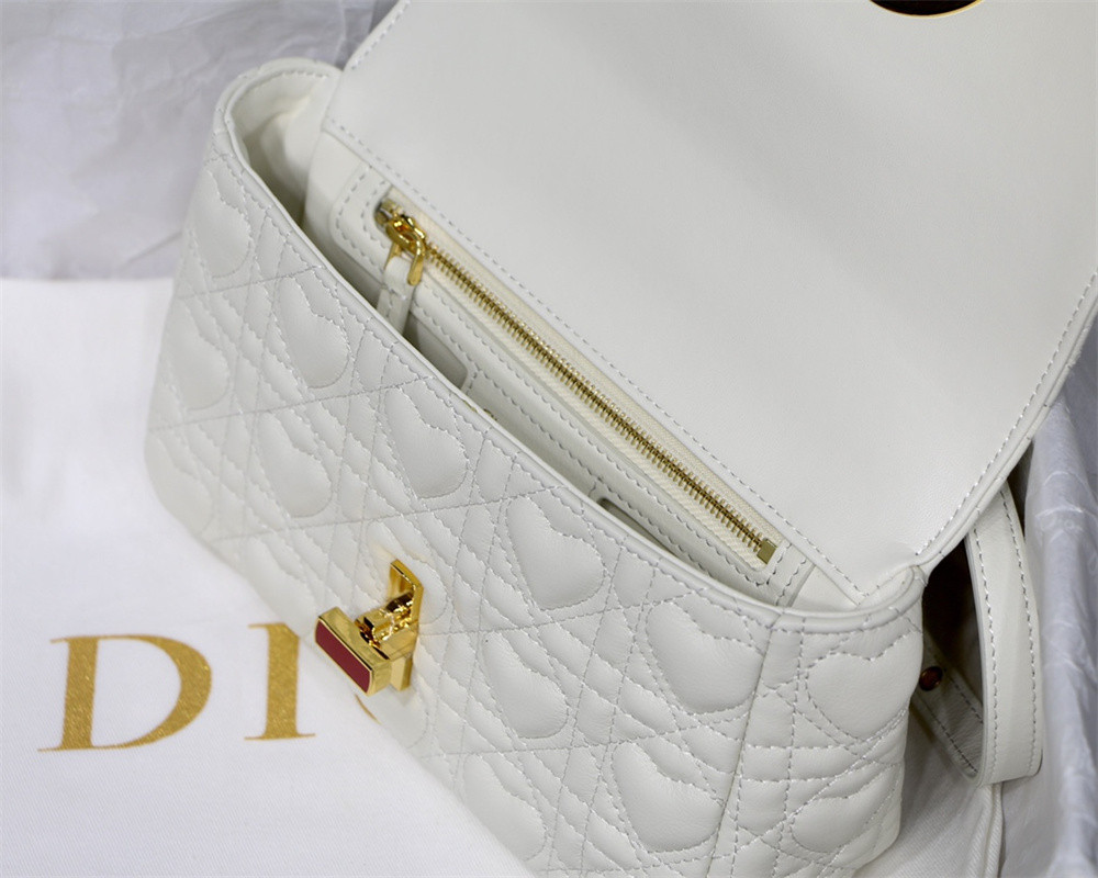SMALL D10r CARO BAG amour Ivory 20 x 12 x 7 cm
