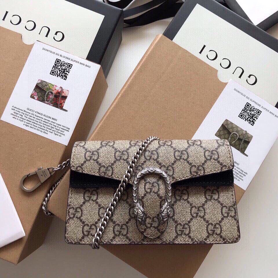 Gvc*1 DIONYSUS GG Svp*me S*pER MINI BAG 6.5"Wx3.9"Hx1.6"D