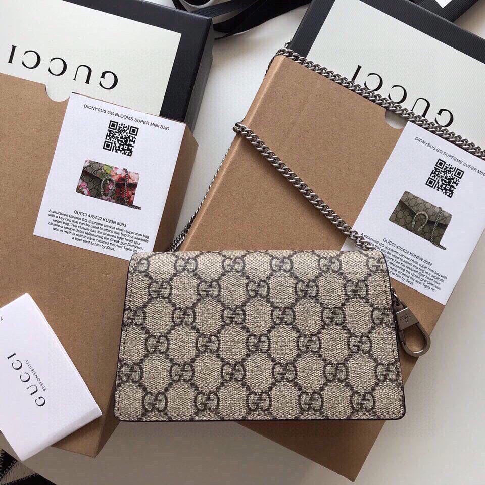 Gvc*1 DIONYSUS GG Svp*me S*pER MINI BAG 6.5"Wx3.9"Hx1.6"D