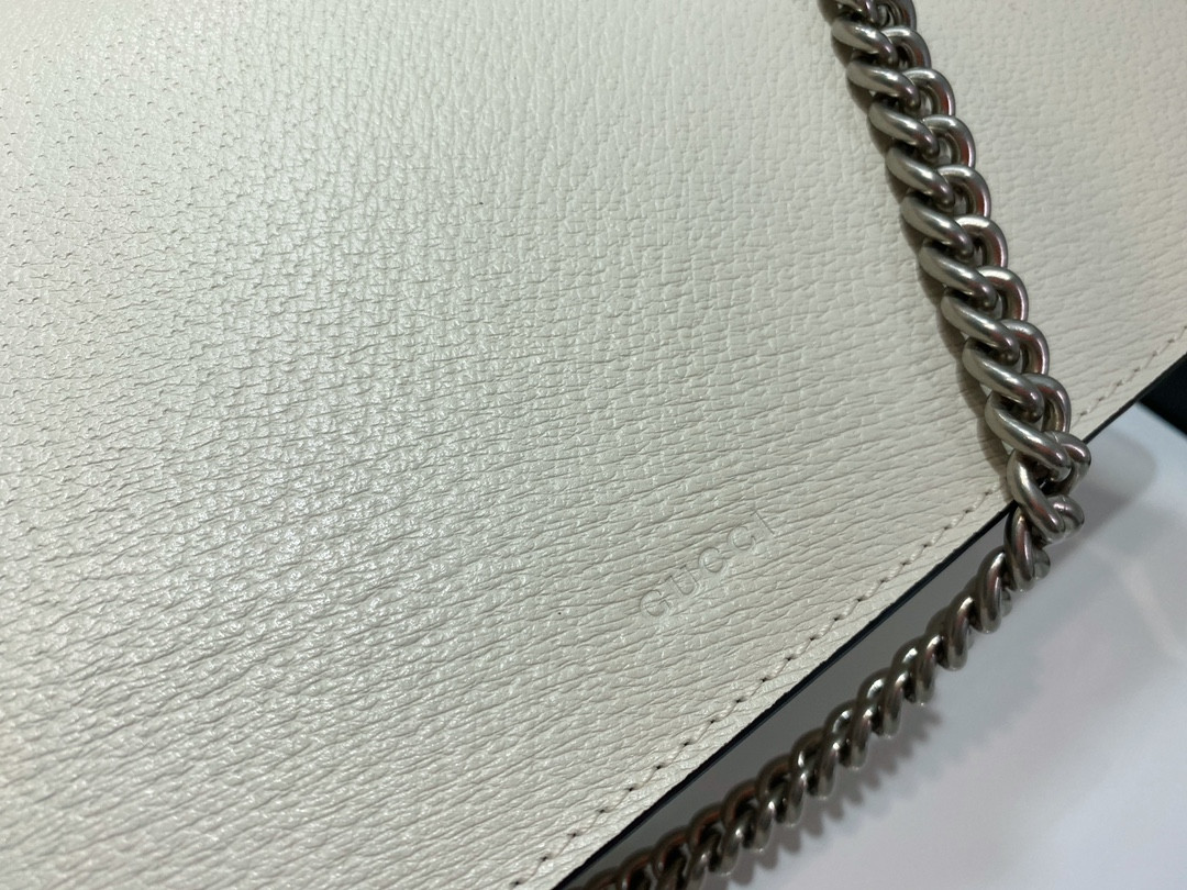 Gvc*1 DIONYSUS SMALL LEATHER SHOULDER BAG WHITE 11"Wx7"Hx3.5"D