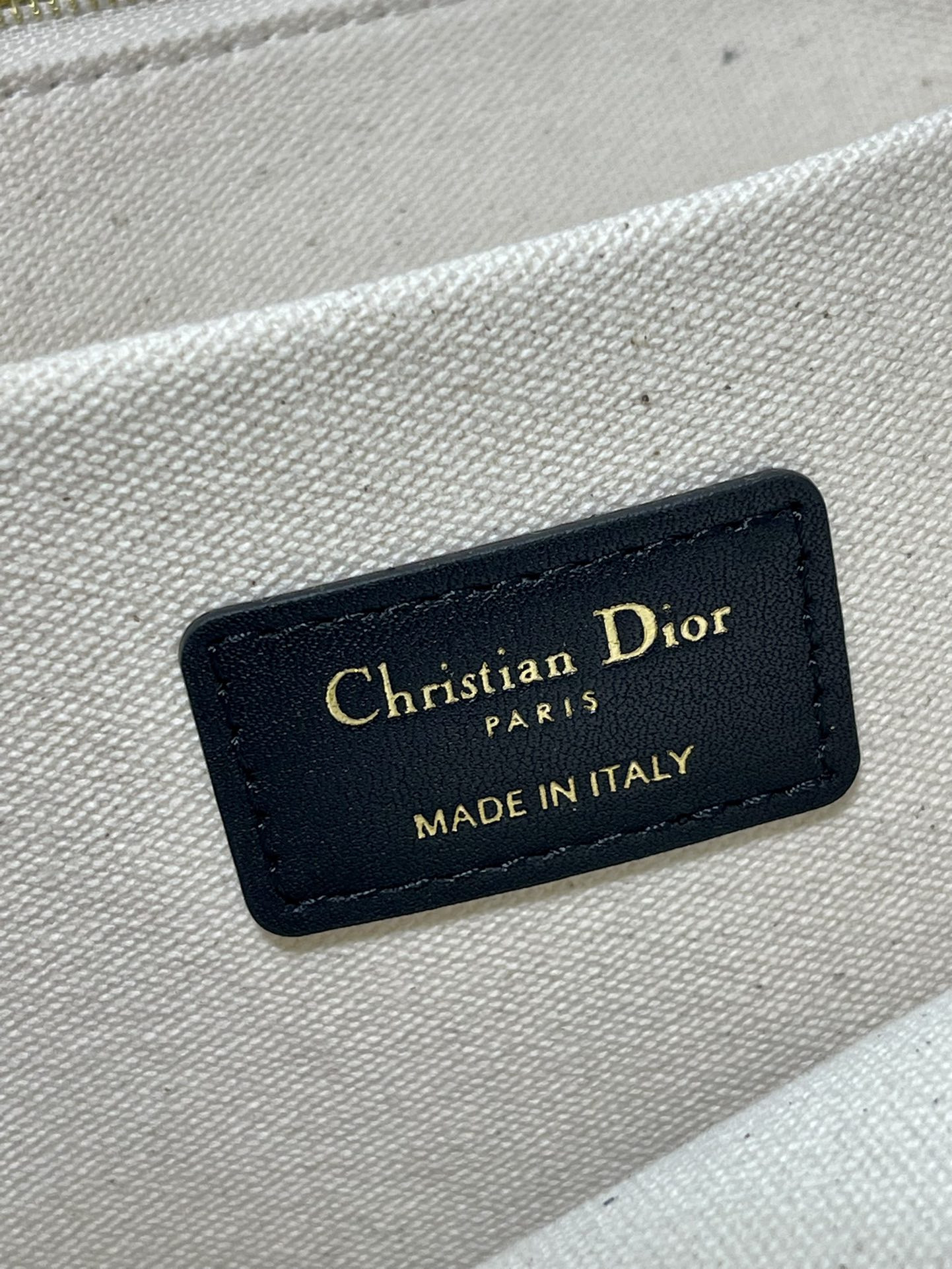 Large D10r Book Tote Black White D10r Oblique Embossed Calfskin 16.5 x 14 x 7.5 inches