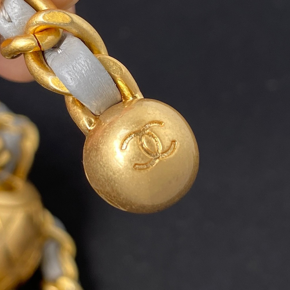 Ch**el MINI FLAP BAG SHINY CALFSKIN & Gold-Tone METAL LIGHT BLUE 5.3 × 6.6 × 3.1 in