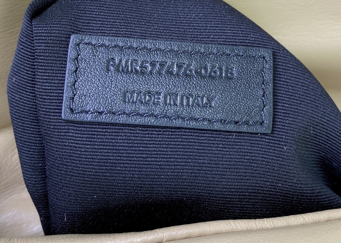 Y51 PUFFER SMALL IN NAPPA LEATHER BEIGE SILVER 11.4 X 6.6 X 4.3 INCHES