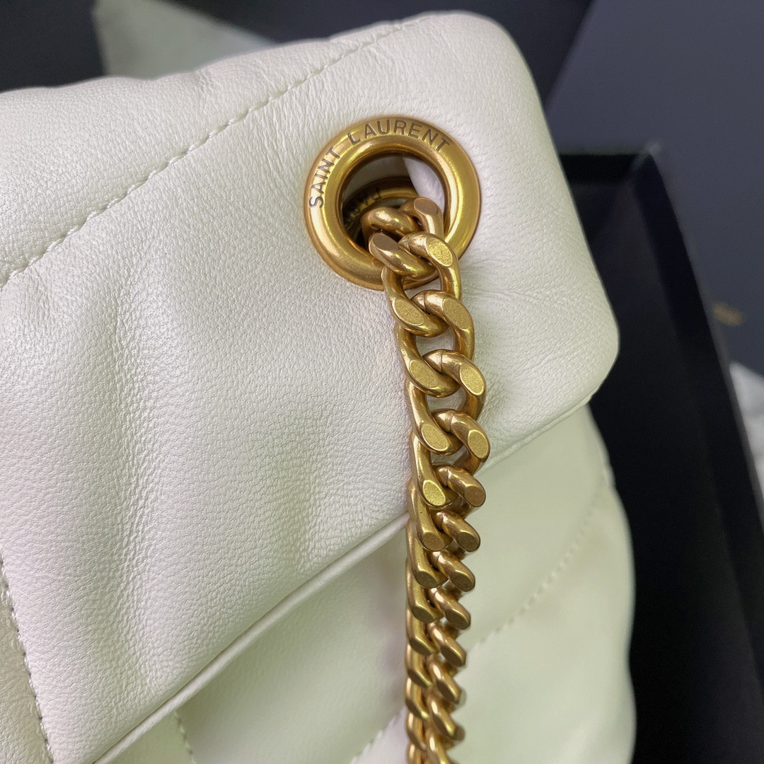 Y51 PUFFER SMALL IN NAPPA LEATHER WHITE 11.4 X 6.6 X 4.3 INCHES