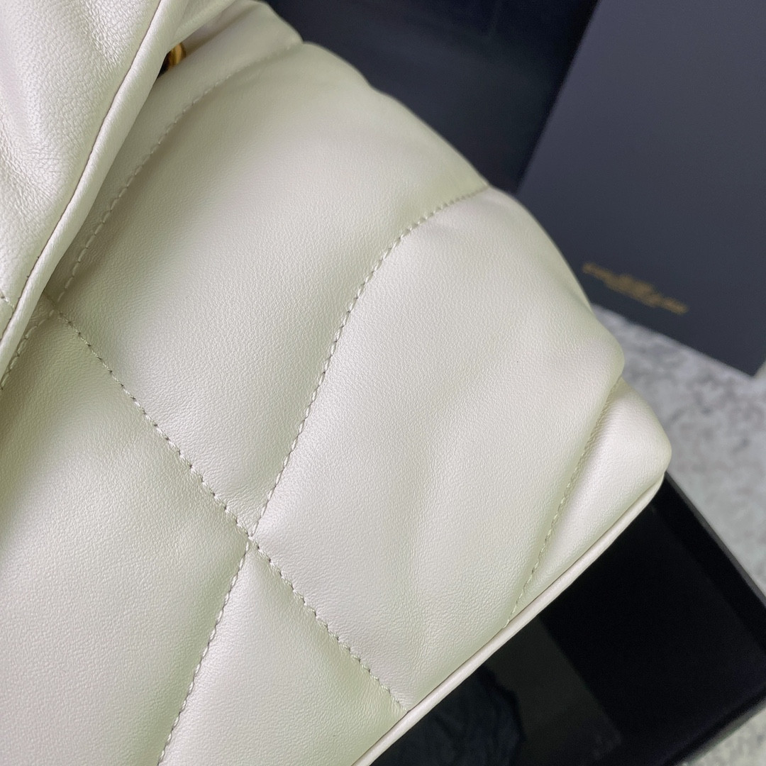 Y51 PUFFER SMALL IN NAPPA LEATHER WHITE 11.4 X 6.6 X 4.3 INCHES