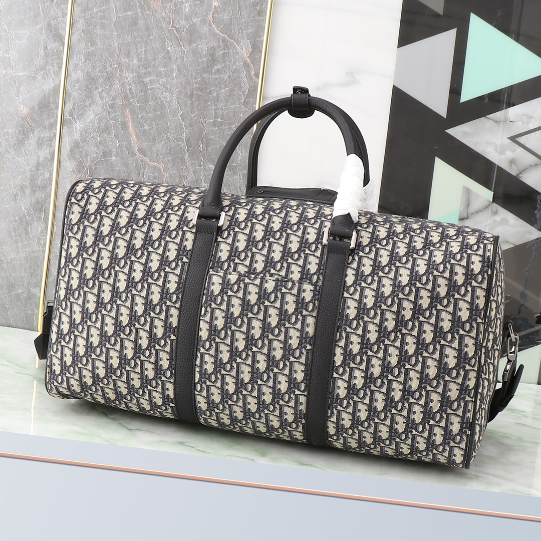 D10r Lingot Bag Beige and Black D10r Oblique Jacquard 50 x 25 x 21.5 cm