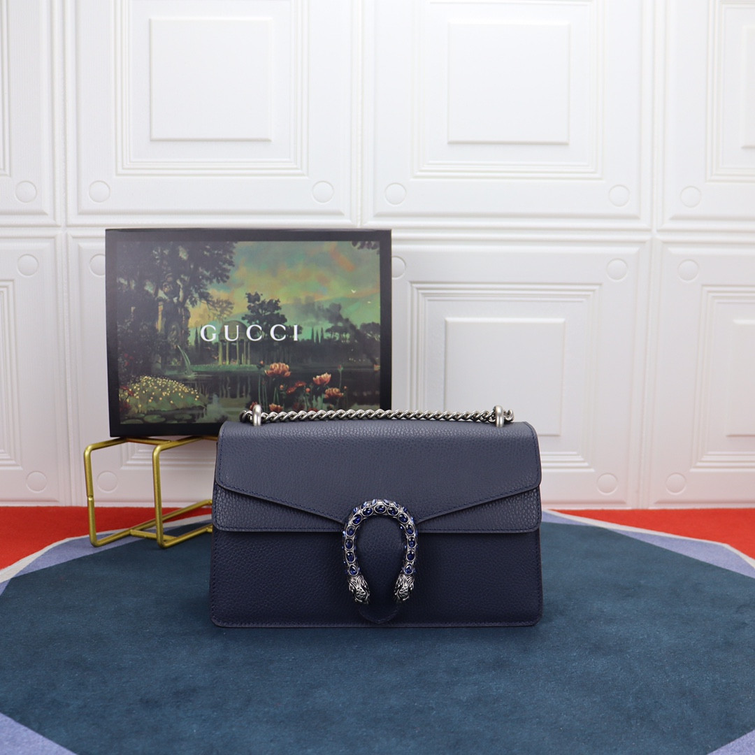 Gvc*1 DIONYSUS SMALL SHOULDER BAG NAVY 28x18x9cm