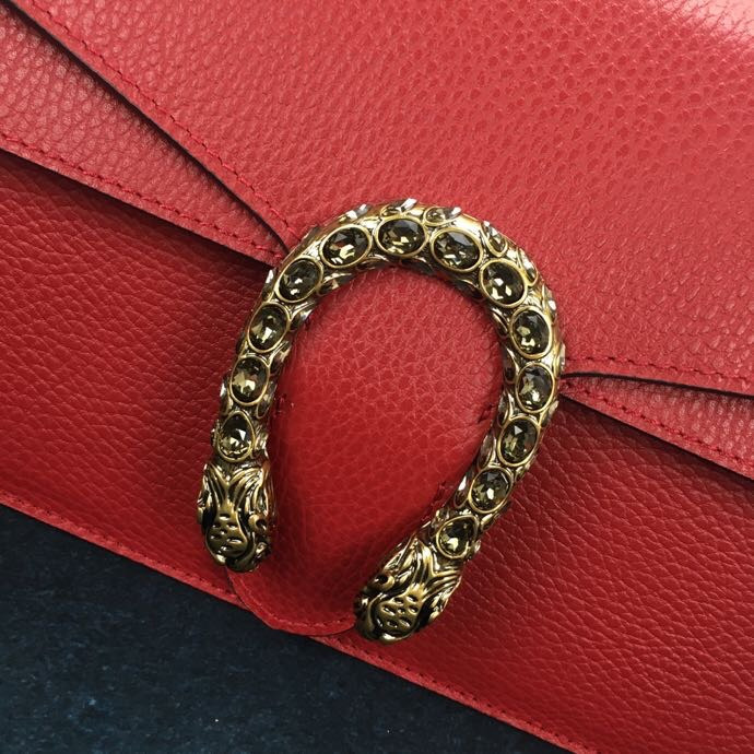 Gvc*1 DIONYSUS SMALL SHOULDER BAG RED 28x18x9cm