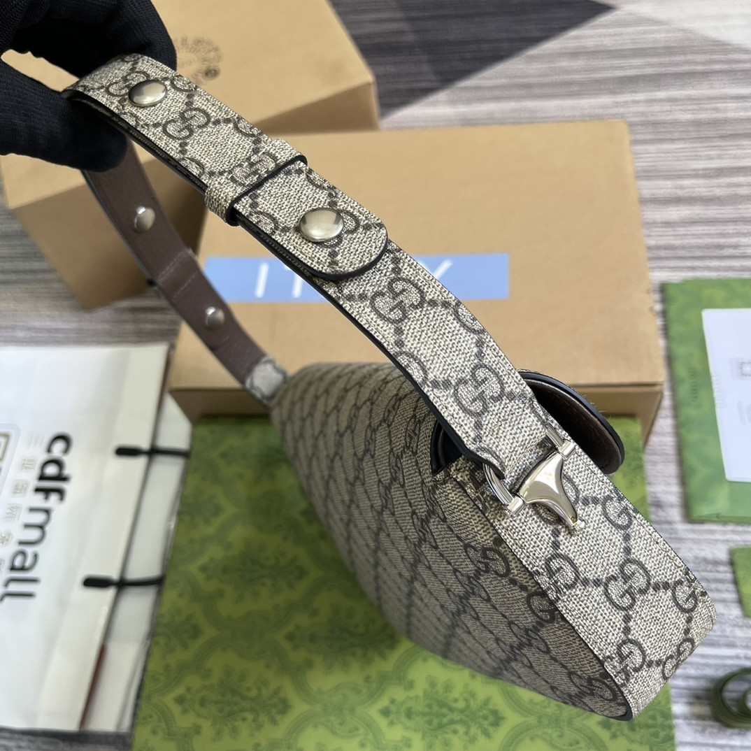 Gvc*1 HORSEBIT 1955 SMALL SHOULDER BAG 10.4"W x 6.7-4.1"H x 3.1-1.6"D