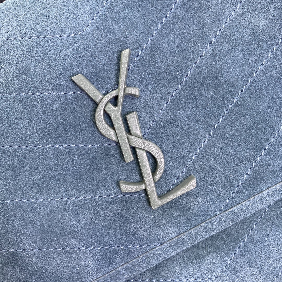 Y51 NIKI MEDIUM IN SUEDE BLUE 11 X 7.8 X 3.3 INCHES