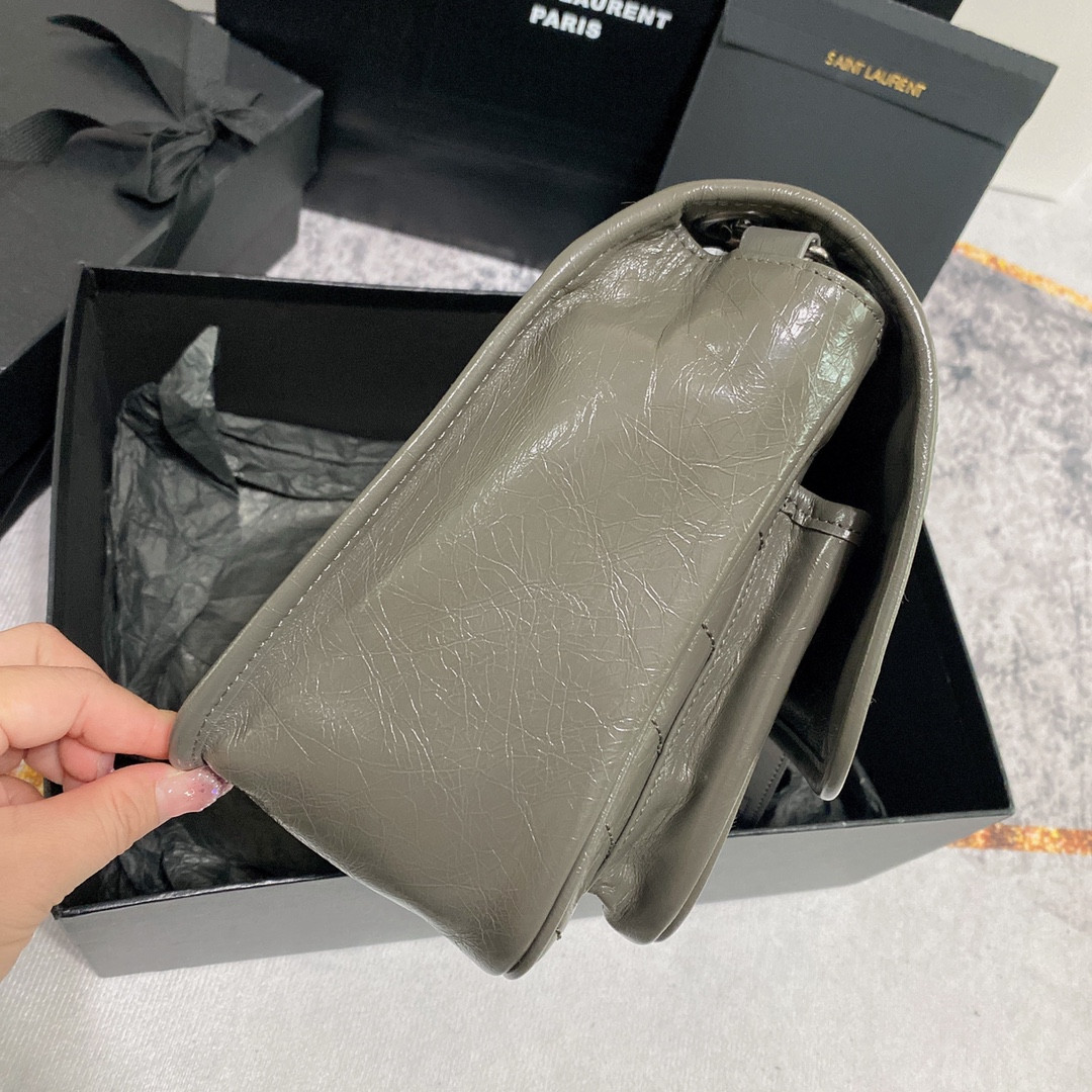 Y51 NIKI MEDIUM IN VINTAGE LEATHER STORM 11 X 7.8 X 3.3 INCHES