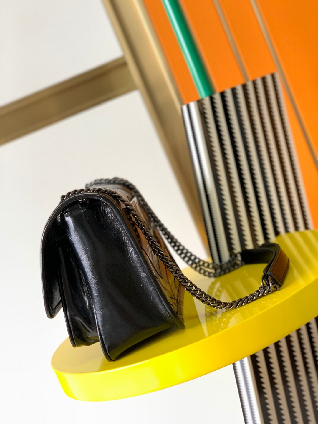 Y51 NIKI BABY IN VINTAGE LEATHER BLACK 21x16x7.5cm