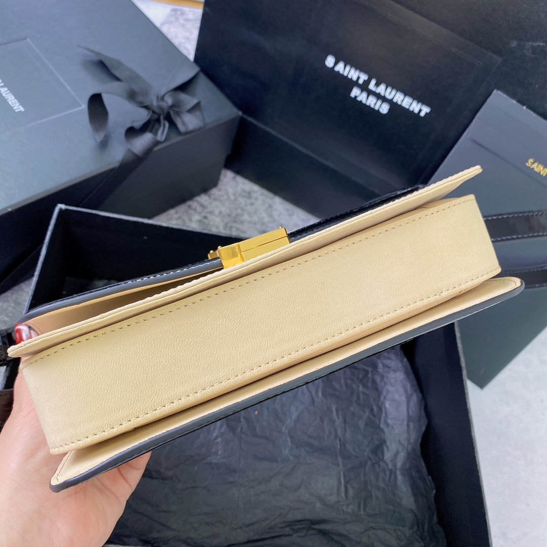 Y51 SOLFERINO MEDIUM SATCHEL IN BOX Sa1nt Lau*nt 9.1 X 6.3 X 2.4 INCHES