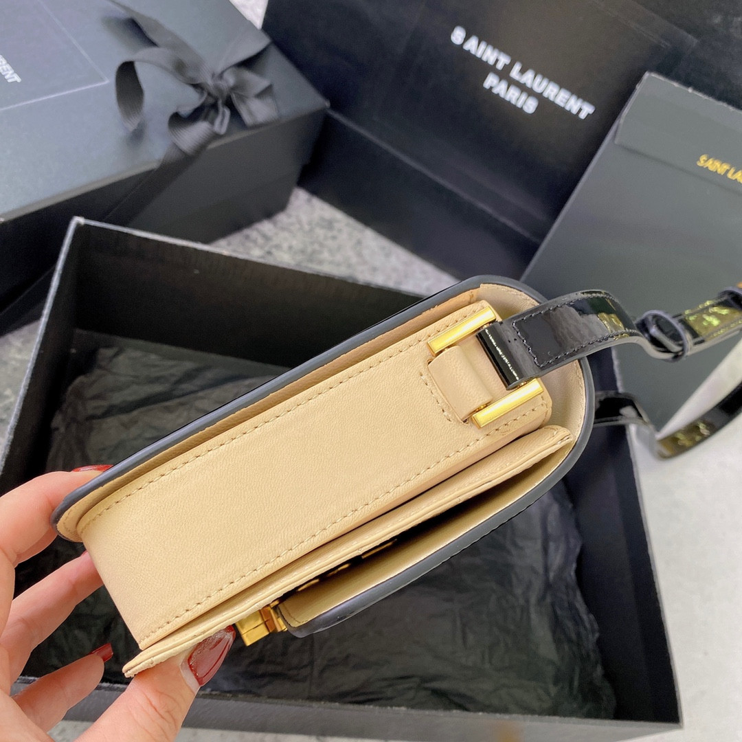 Y51 SOLFERINO MEDIUM SATCHEL IN BOX Sa1nt Lau*nt 9.1 X 6.3 X 2.4 INCHES