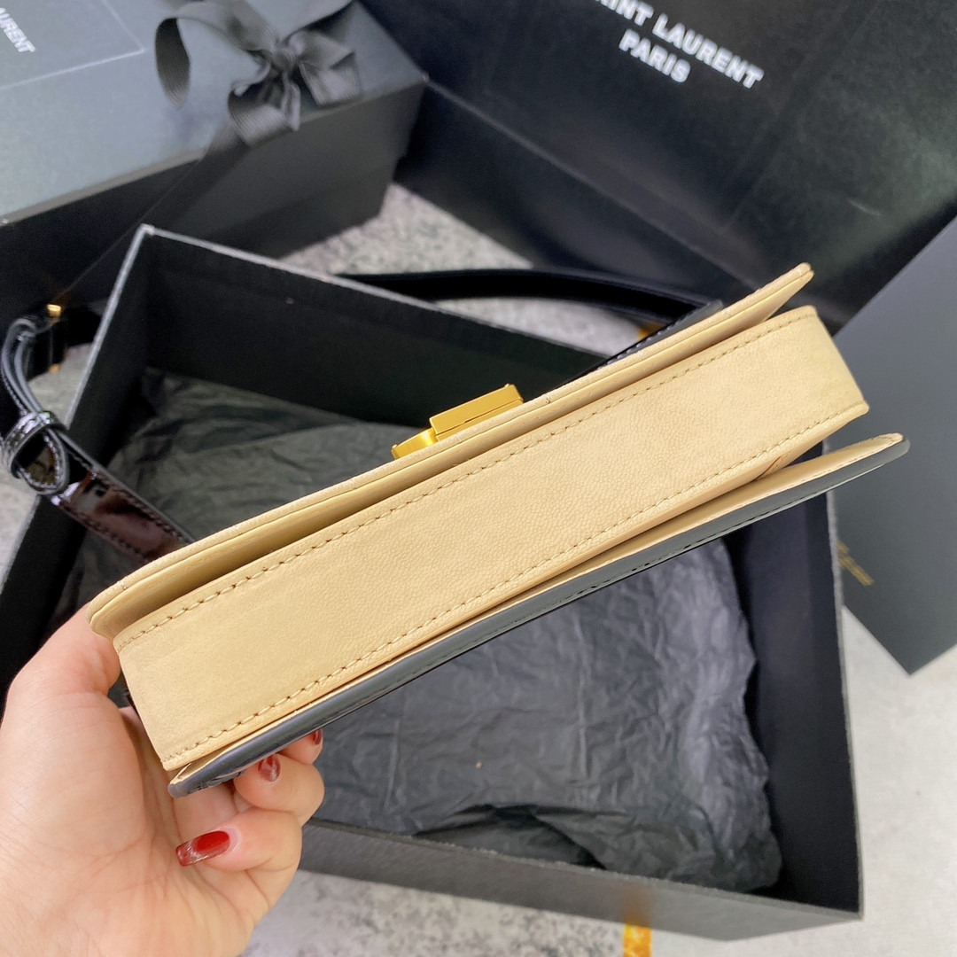 Y51 SOLFERINO SMALL SATCHEL IN BOX Sa1nt Lau*nt 7.4 X 5.1 X 1.9 INCHES