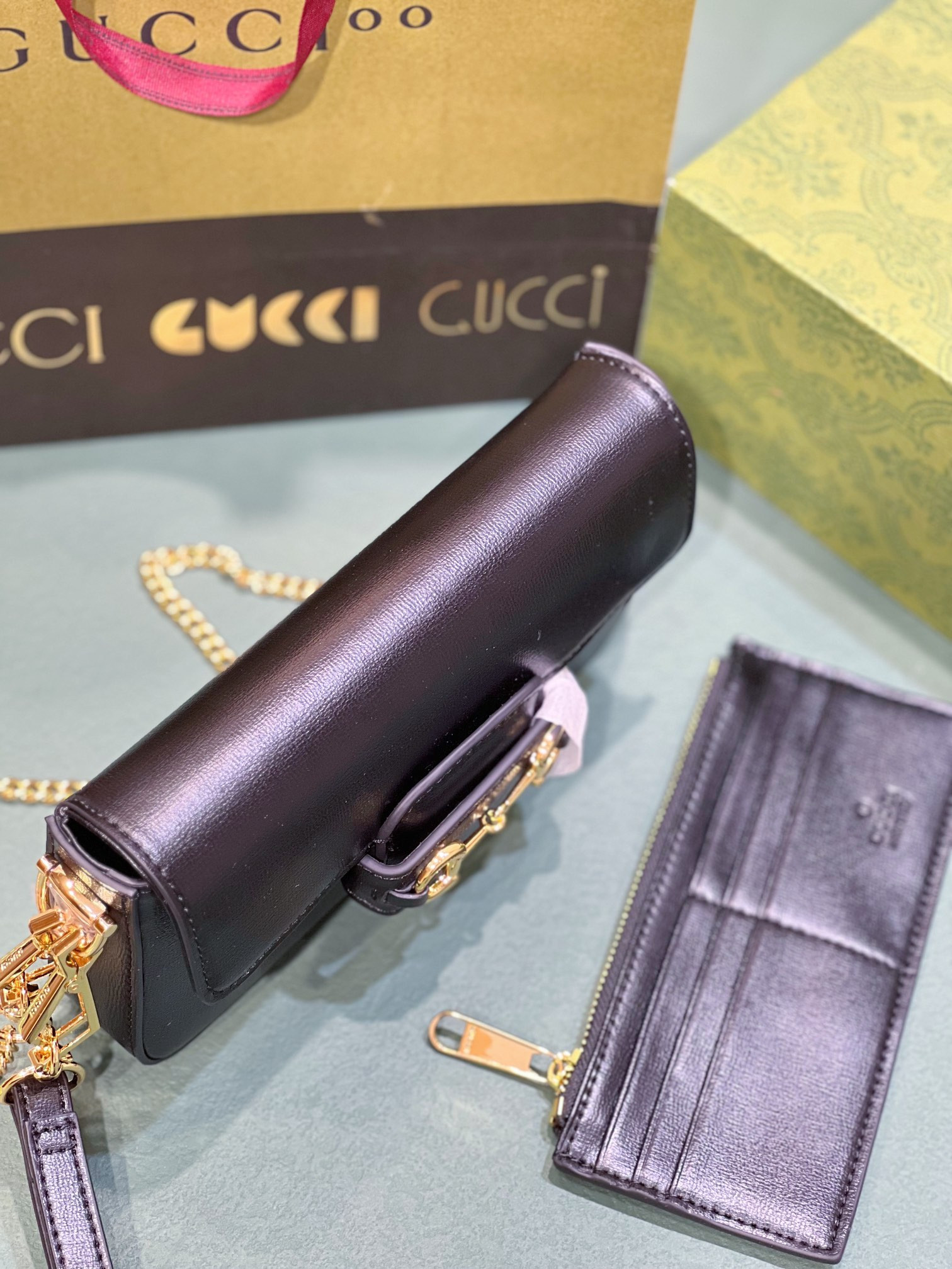 Gvc*1 HORSEBIT 1955 MINI BAG BLACK 8.5"W x 4.9"H x 1.2"D