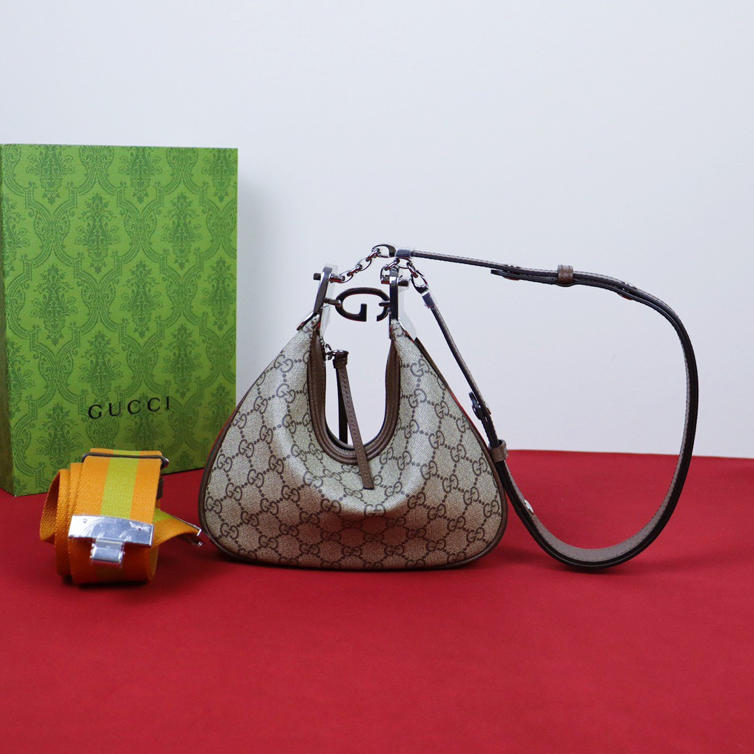 Gvc*1 ATTACHE SMALL SHOULDER BAG Beige and blue 9"W x 8.7"H x 2"D