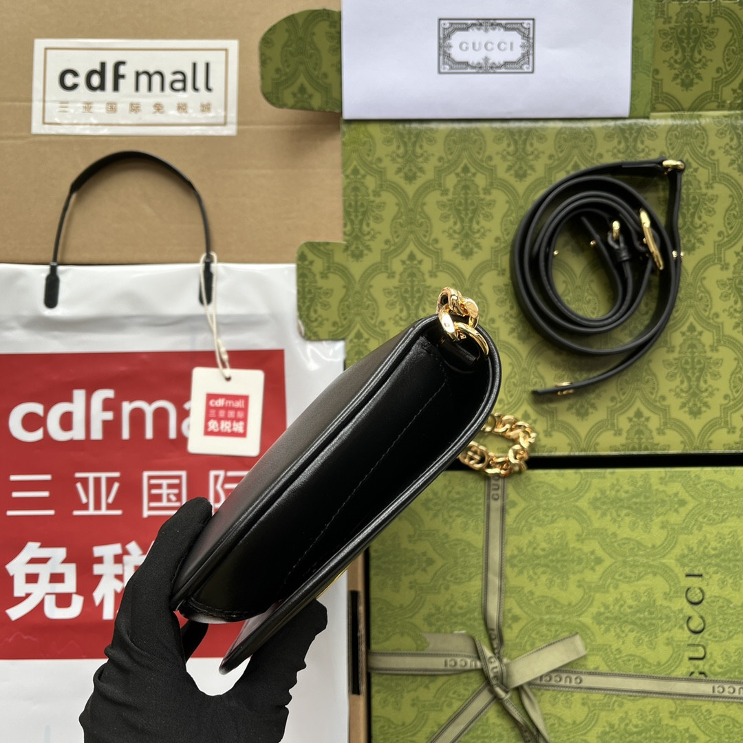 Gvc*1 BLONDIE SHOULDER BAG BLACK 11"W x 6.3"H x 1.6"D