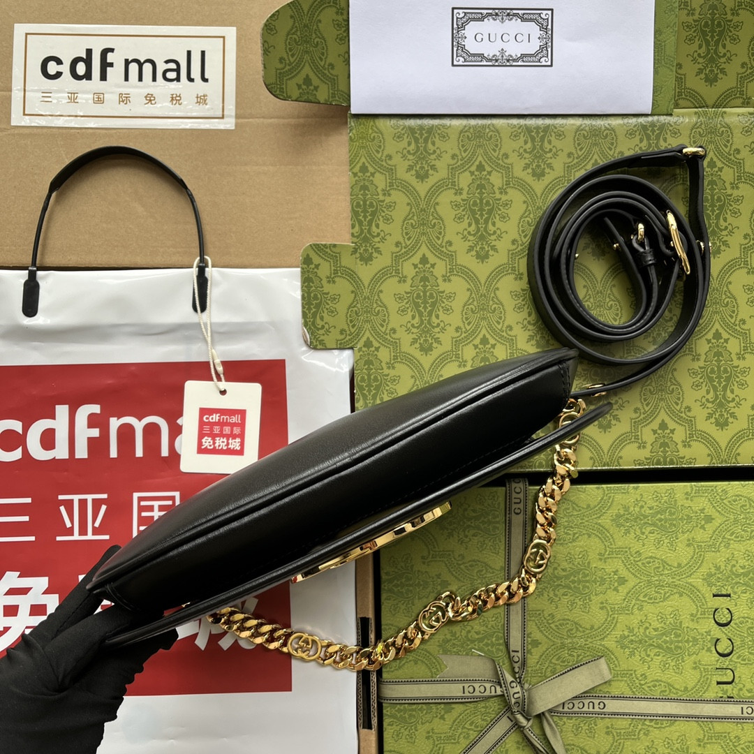 Gvc*1 BLONDIE SHOULDER BAG BLACK 11"W x 6.3"H x 1.6"D