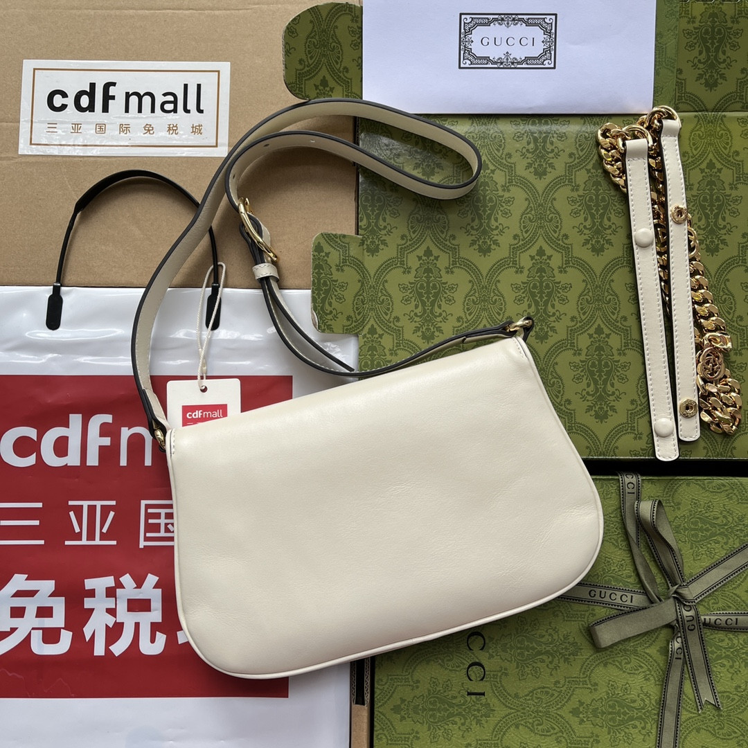 Gvc*1 BLONDIE SHOULDER BAG WHITE 11"W x 6.3"H x 1.6"D