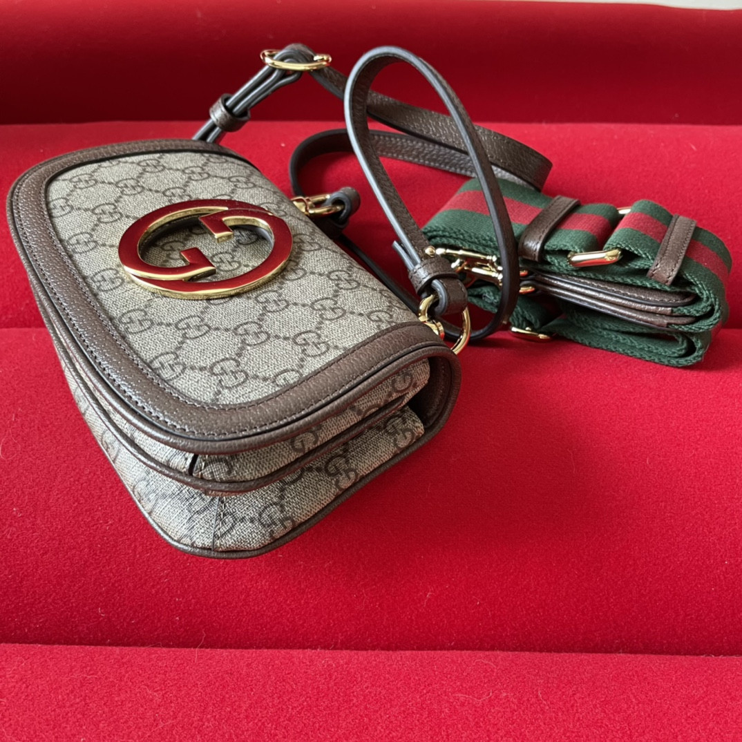 Gvc*1 BLONDIE MINI BAG Beige and ebony 8.7"W x 5.1"H x 2.2"D