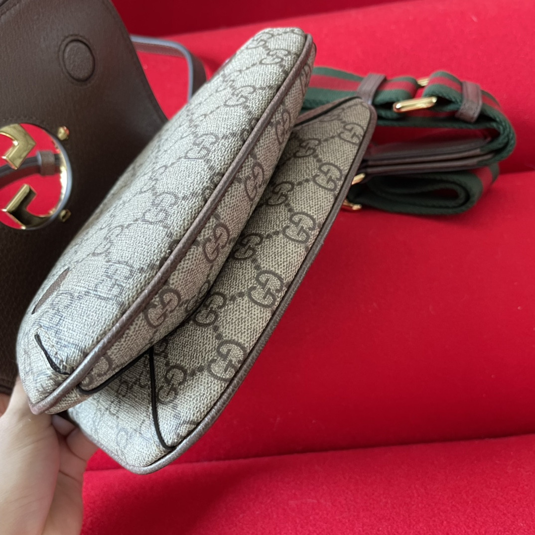 Gvc*1 BLONDIE MINI BAG Beige and ebony 8.7"W x 5.1"H x 2.2"D