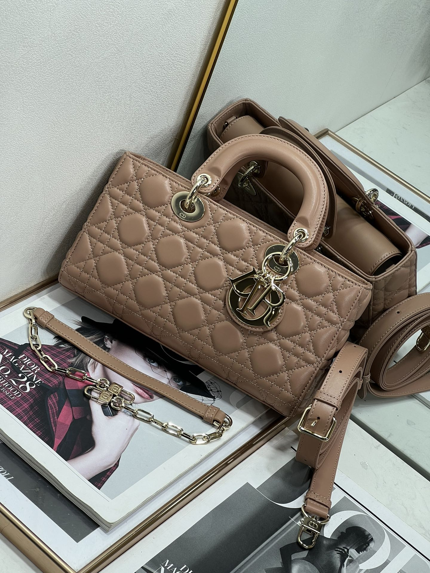 D10r Lady D-Joy bag medium Dark pink 26 x 13.5 x 5 cm