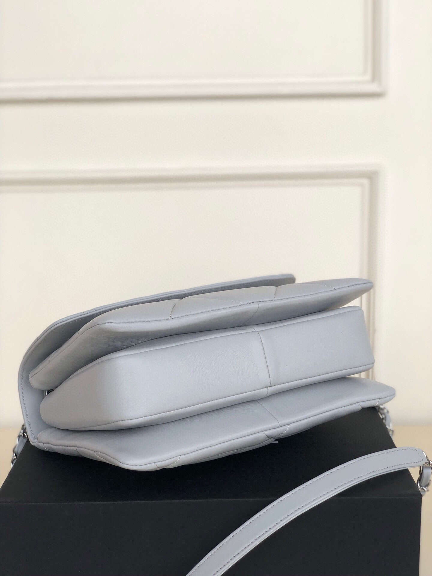 Ch**el FLAP BAG WITH TOP HANDLE 6.6 × 9.8 × 4.7 in