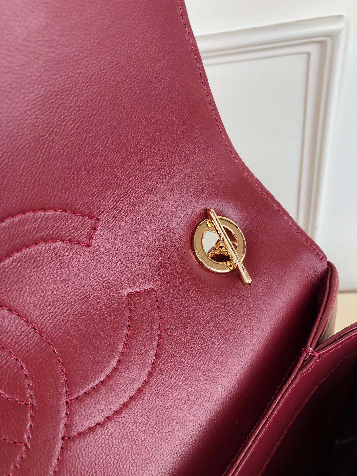 Ch**el FLAP BAG WITH TOP HANDLE 6.6 × 9.8 × 4.7 in