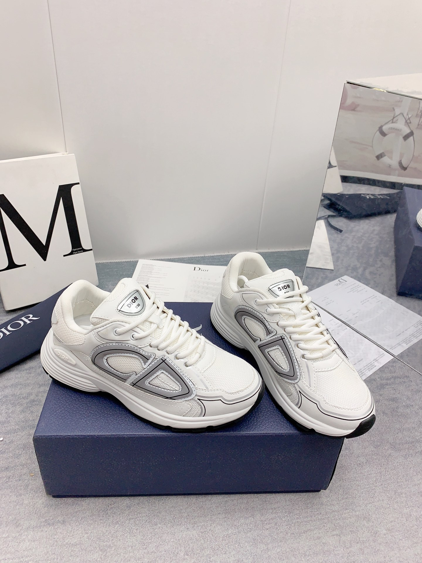 UA D10r B30 Sneaker White Mesh and Technical Fabric