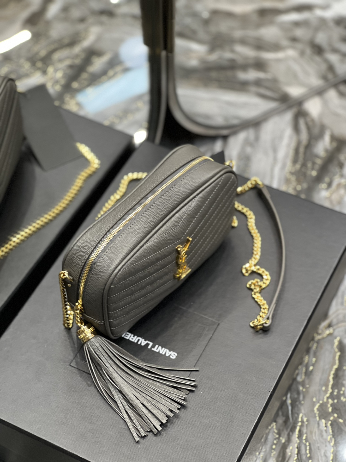 Y51 MINI LOU IN QUILTED LEATHER 7.5 X 4.1 X 2 INCHES