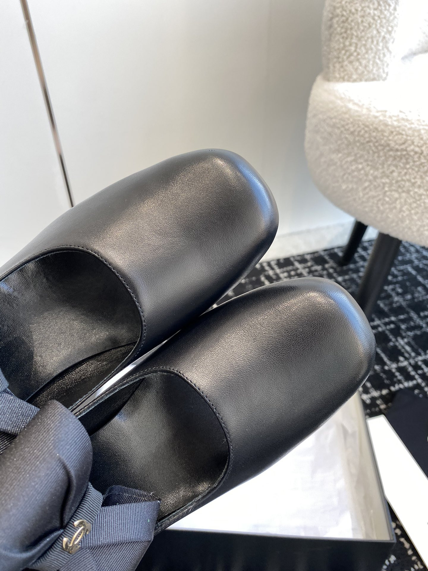 UA Ch**el MARY JANES Calfskin & Grosgrain