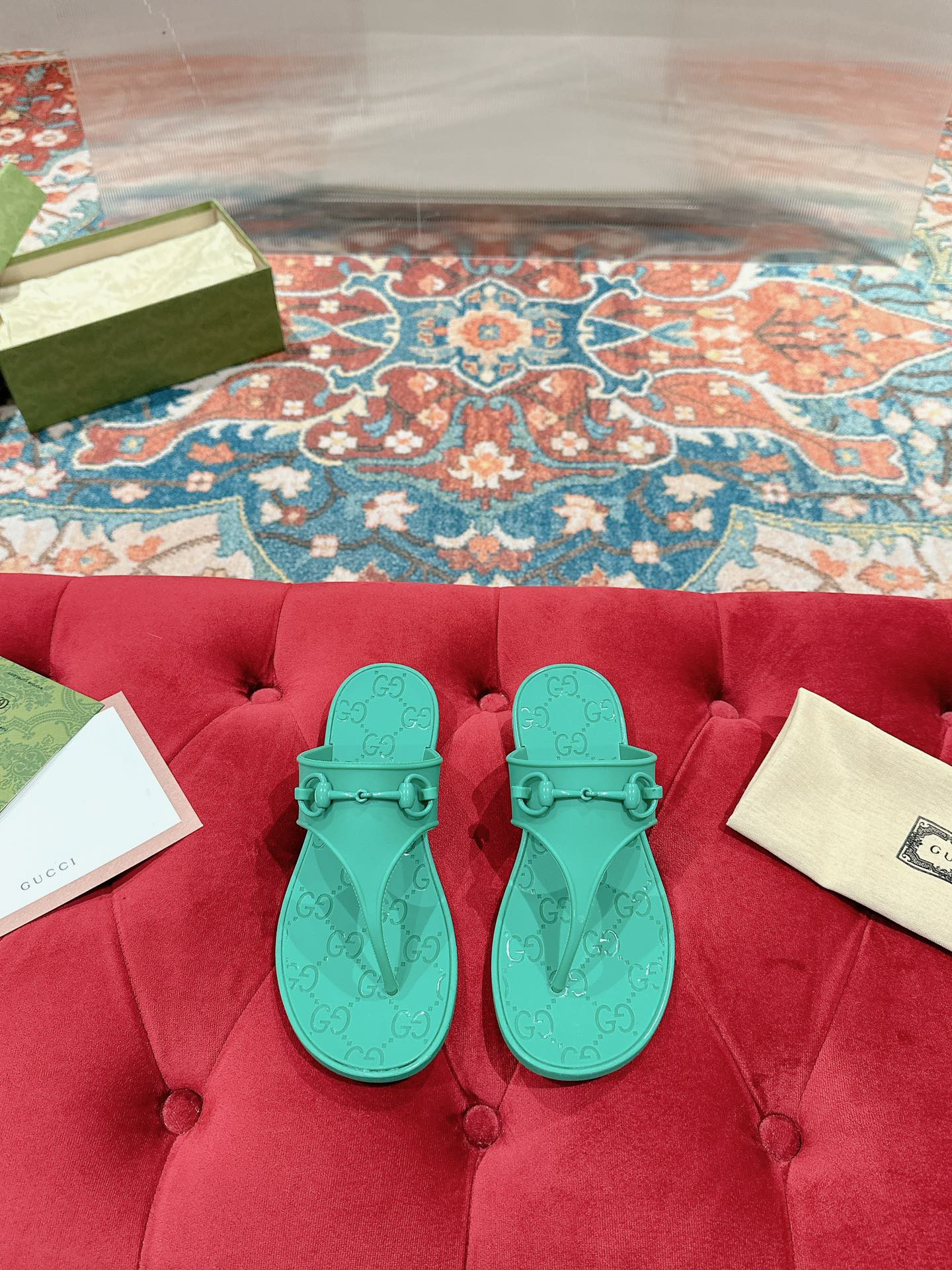 UA Gvc*1 WOMEN'S THONG SANDAL WITH HORSEBIT Green