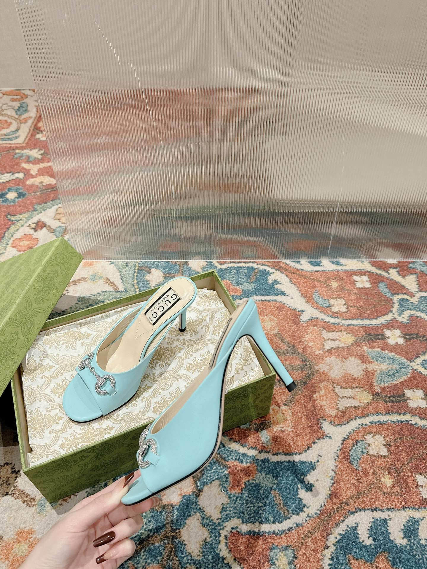 UA WOMEN'S HORSEBIT MID-HEEL SLIDE SANDAL