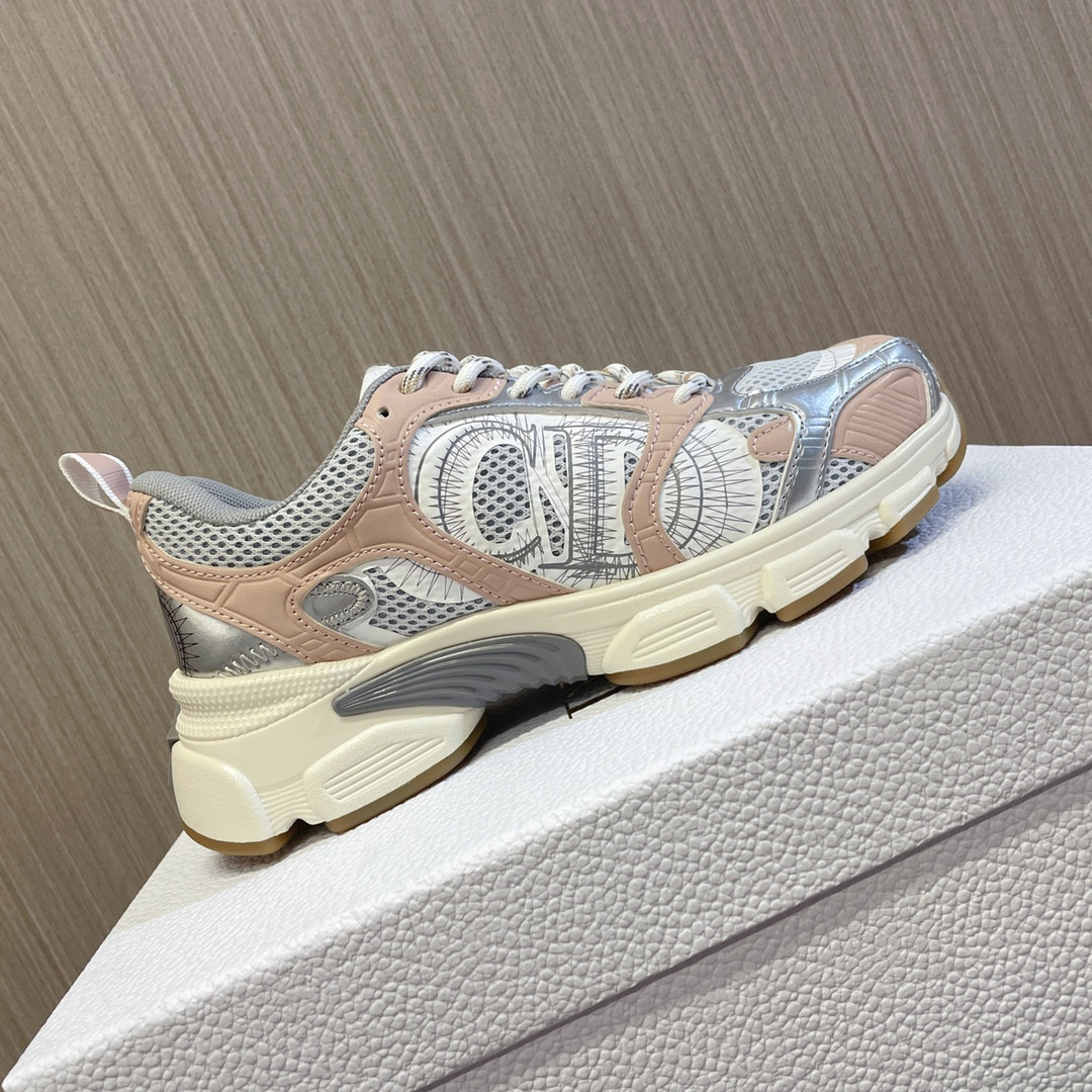 UA D10r Chrono Sneaker White Mesh with Nude and Silver-Tone