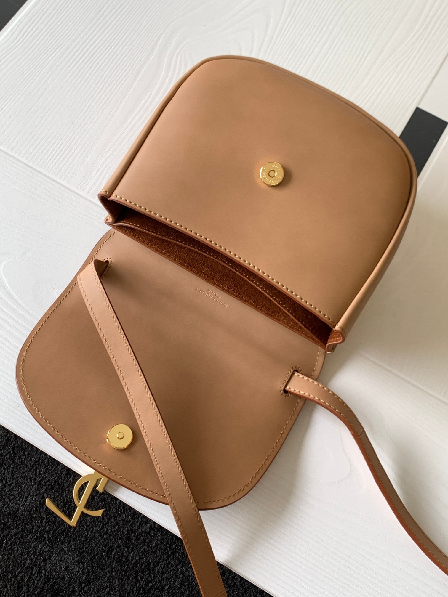 Y51 KAIA SMALL SATCHEL IN SMOOTH LEATHER 7.2 X 6.1 X 2.1 INCHES