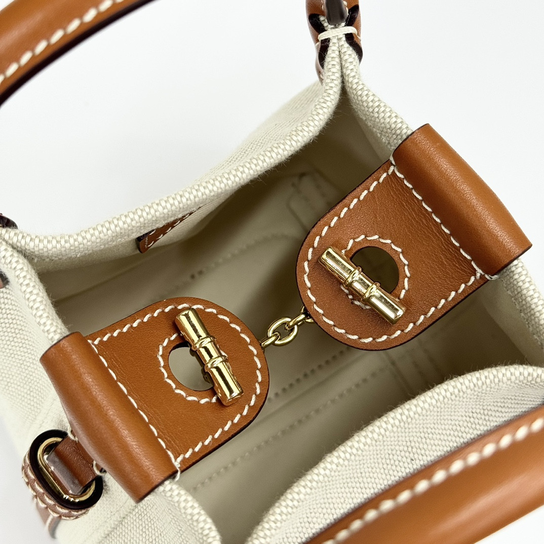 L0r0 P1ana Micro Bale bag  Cotton, Linen 23 x 16 x 14 cm