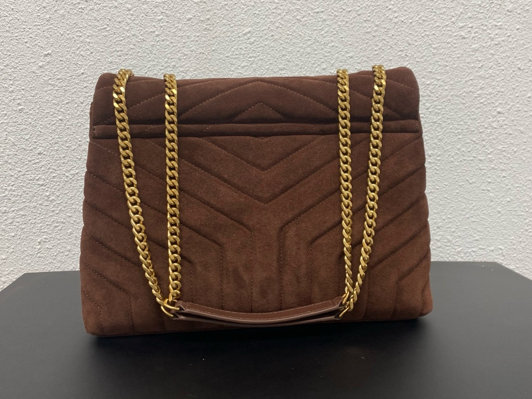 Y51 LOULOU QUILTED SUEDE 32x22x9cm