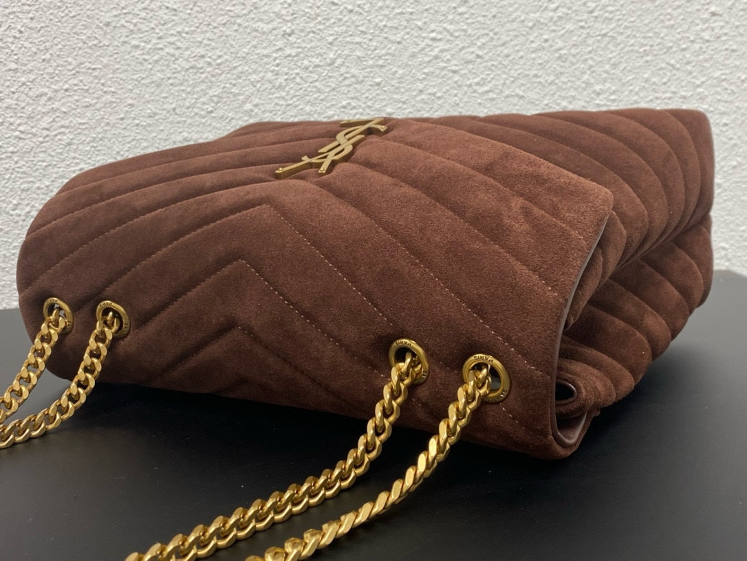 Y51 LOULOU QUILTED SUEDE 32x22x9cm