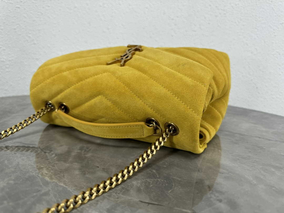 Y51 LOULOU QUILTED SUEDE 23x17x9cm