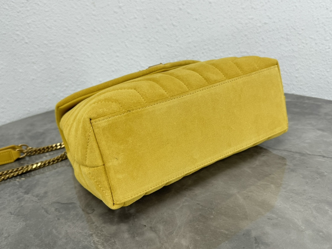 Y51 LOULOU QUILTED SUEDE 23x17x9cm