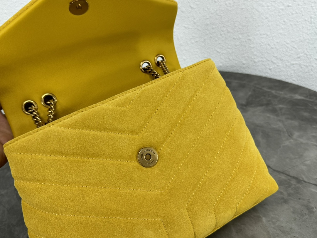 Y51 LOULOU QUILTED SUEDE 23x17x9cm