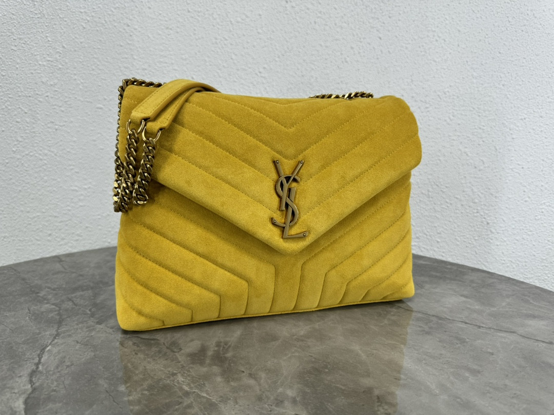 Y51 LOULOU QUILTED SUEDE 32x22x9cm